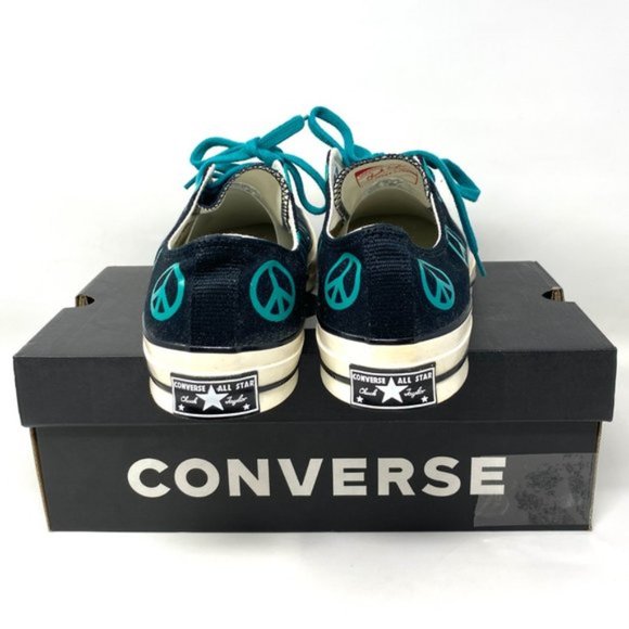 💖MEGA SALE💖Converse ☮️ Men  167915C CHUCK 70 OX Black Canvas Malachite Print - Picture 8 of 11
